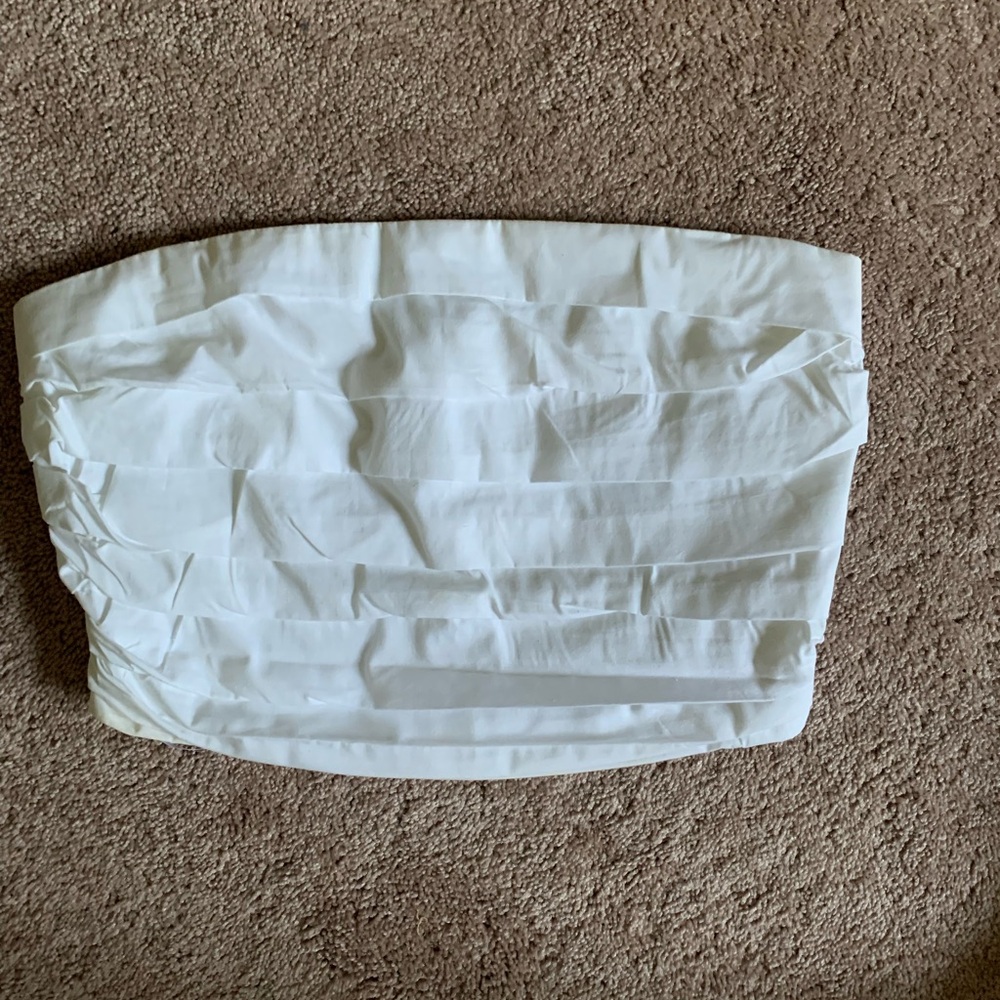 Abercrombie & Fitch Cream Smocked Top